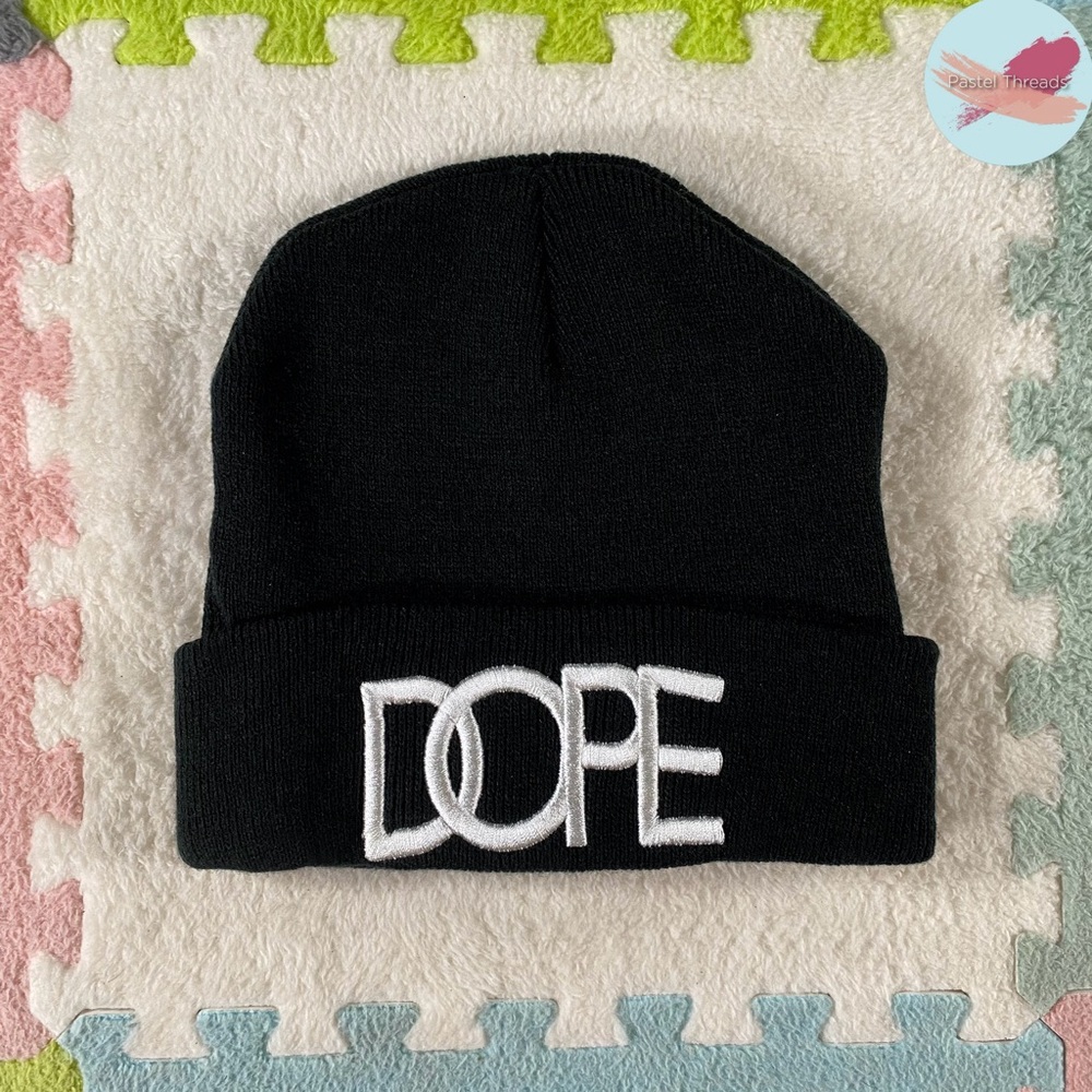 NWOT DOPE Knitted Black Beanie